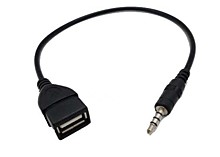 OTG USB на 3.5 джек шнур черный