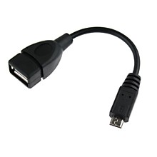 OTG micro USB 0.2M на USB шнур черный REXANT