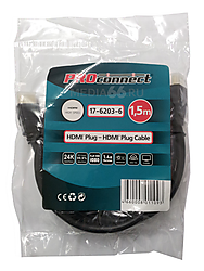 Шнур HDMI-HDMI 1.5 м gold PROconnect