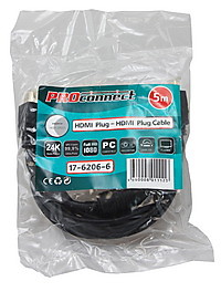 Шнур HDMI - HDMI 3 М с фильтрами gold PROCONNECT